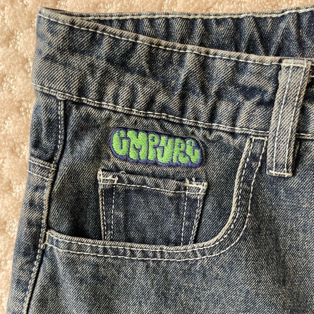 Empyre Loiter Blue Straight Leg Jeans High Waisted Denim Dark Wash 2 Zumiez - Picture 6 of 13